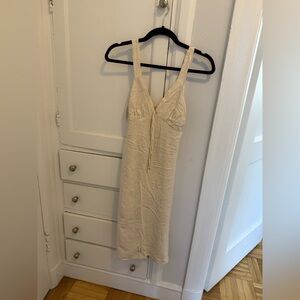 Monteau Light Beige Linen Blend Dress